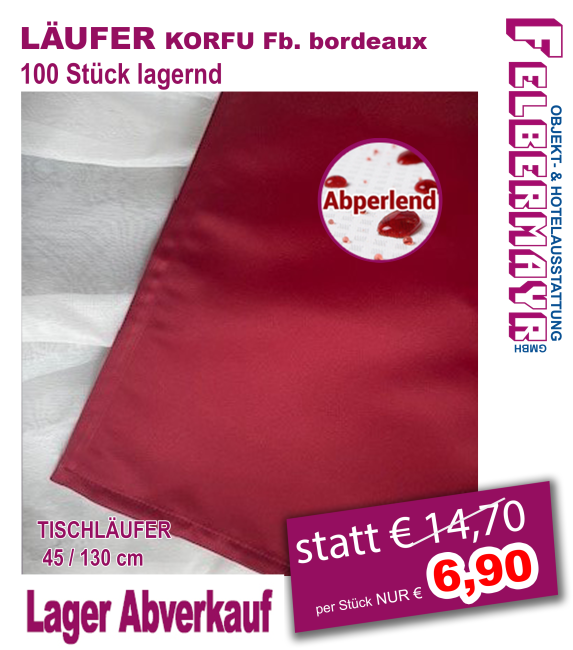 LÄUFER, Fb. bordeaux - abperlend!!!